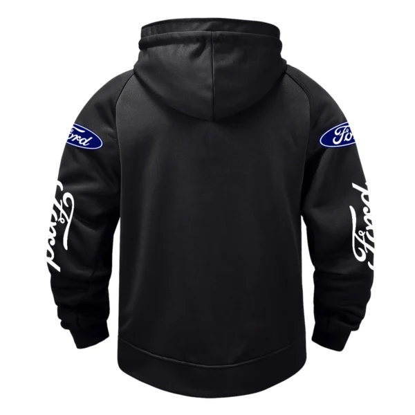 Ford Trucks Gift For Truckers Exclusive Logo Tactical Quarter Zip Hoodie BLT3225FT - Black - Image 3