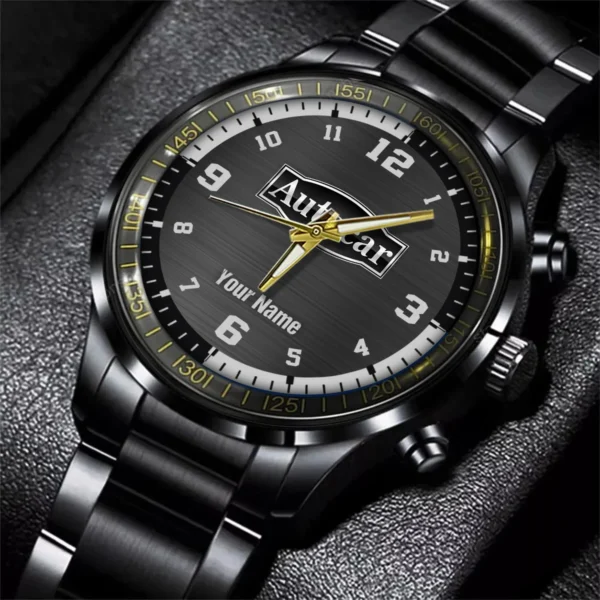 Autocar Trucks Black Stainless Steel Watch Gift For Truckers BLT6325ATC
