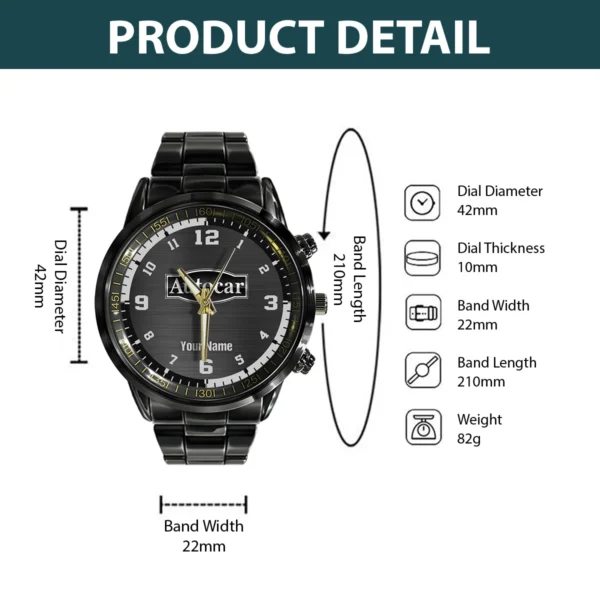 Autocar Trucks Black Stainless Steel Watch Gift For Truckers BLT6325ATC - Image 3