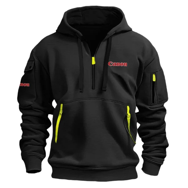 Canon Photography Gift For Photographers Fashion Hoodie Half Zipper BLNP1707240A1CNHHZ - Black