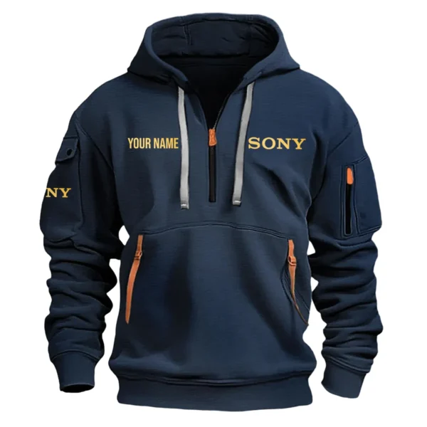 Sony Photography Custom Name Gift For Photographers Fashion Hoodie Half Zipper BLPT1411240A1SNHHZ - Navy
