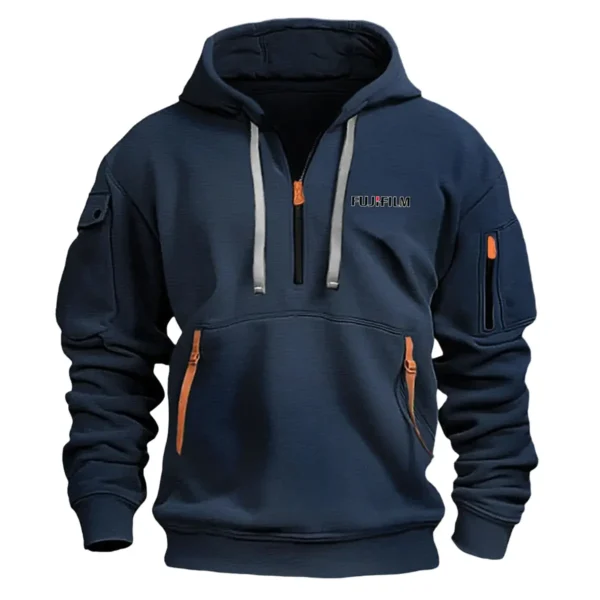 Fujifilm Photography Gift For Photographers Fashion Hoodie Half Zipper BLPV99240AFJFHHZ - Navy