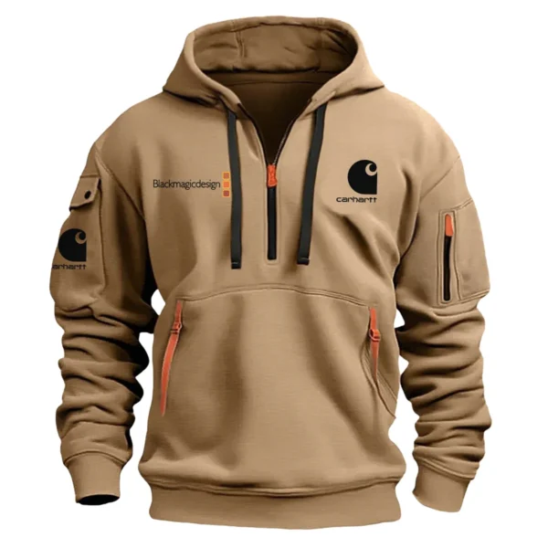 Carhartt x Blackmagic Design Gift For Photographers Hoodie Half Zipper BL2611240A2CARBMD - Khaki