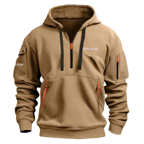 Hasselblad Photography Gift For Photographers Fashion Hoodie Half Zipper BLNP1707240A1HSBHHZ - Khaki