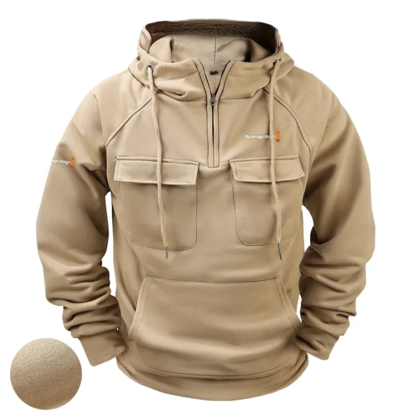 Blackmagic Design Photography Gift For Photographers Tactical Quarter Zip Hoodie BLNP1707240A1BMDQZH - Khaki