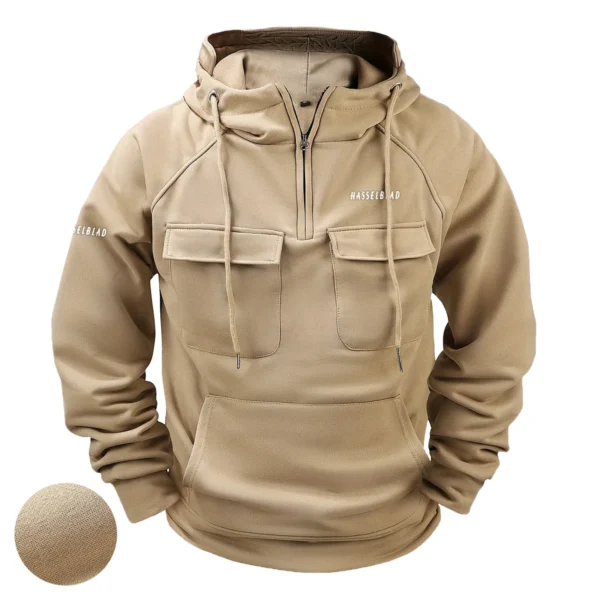 Hasselblad Photography Gift For Photographers Tactical Quarter Zip Hoodie BLNP1707240A1HSBQZH - Khaki