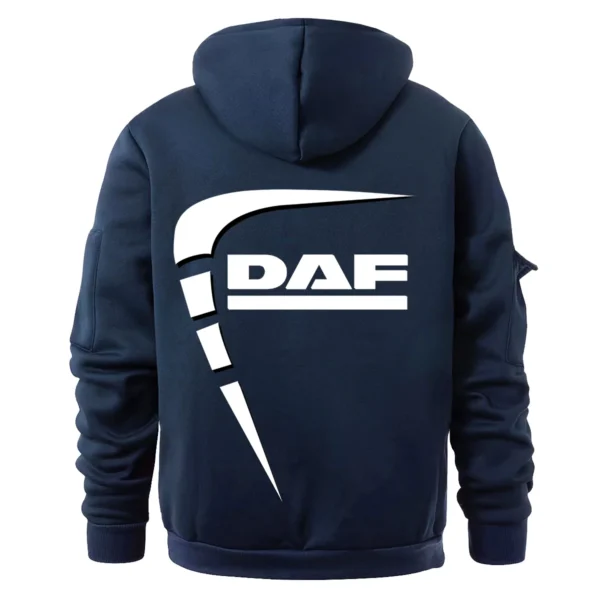 DAF Trucks Gift For Truckers Exclusive Logo Fashion Hoodie Half Zipper BLT5225DAF - Navy - Image 3