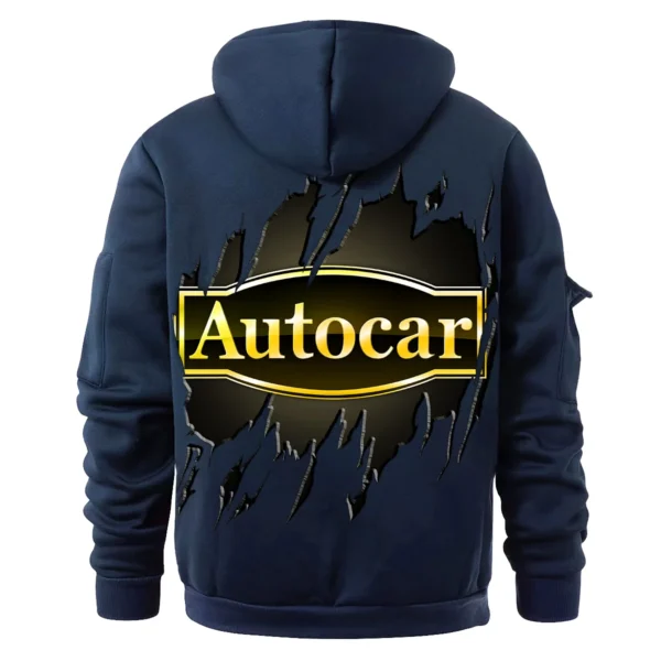 Autocar Trucks Gift For Truckers Exclusive Logo Fashion Hoodie Half Zipper BLT5325A2ATC - Navy - Image 3