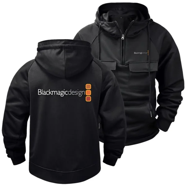 Blackmagic Design Photography Gift For Photographers Tactical Quarter Zip Hoodie BLPV99240ABMDQZH - Black