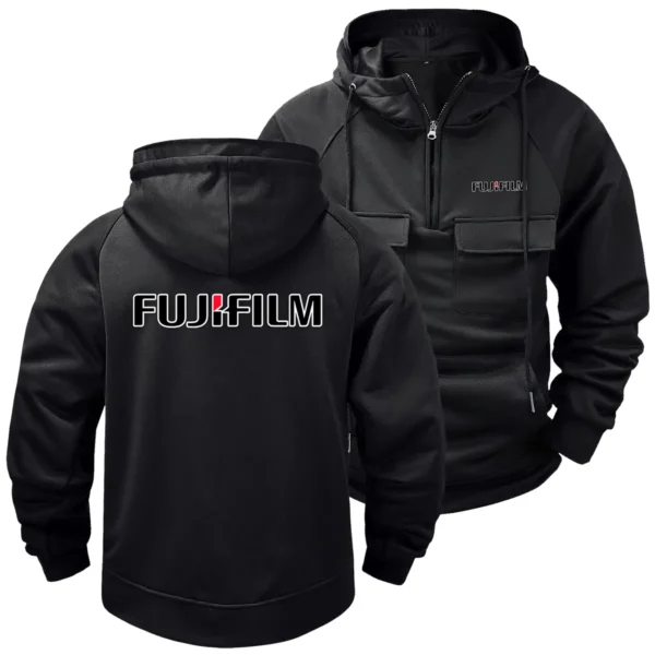 Fujifilm Photography Gift For Photographers Tactical Quarter Zip Hoodie BLPV99240AFJFQZH - Black