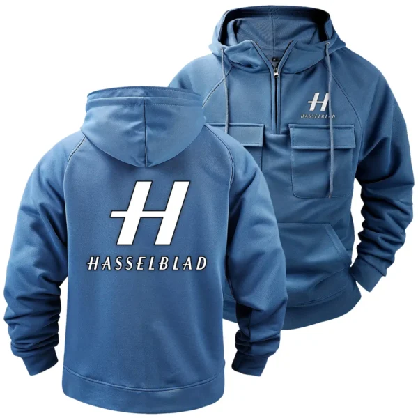 Hasselblad Photography Gift For Photographers Tactical Quarter Zip Hoodie BLPV99240AHSBQZH - Blue