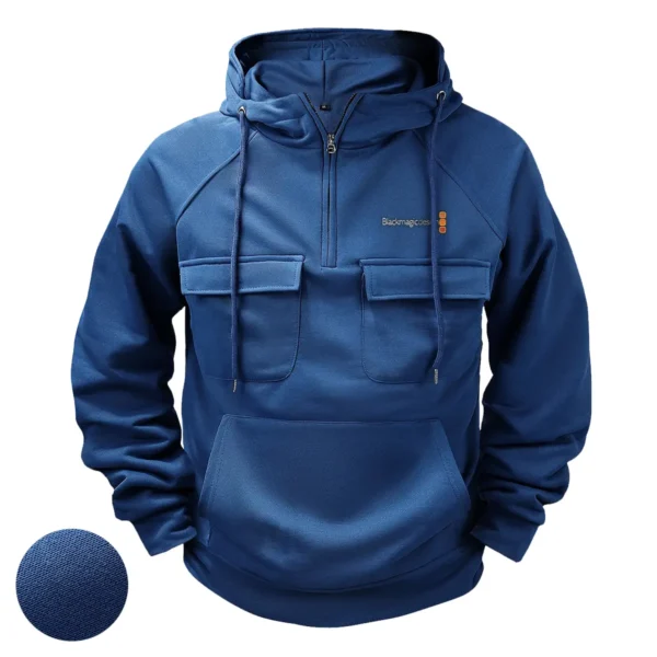 Blackmagic Design Photography Gift For Photographers Tactical Quarter Zip Hoodie BLPV99240ABMDQZH - DarkBlue - Image 2