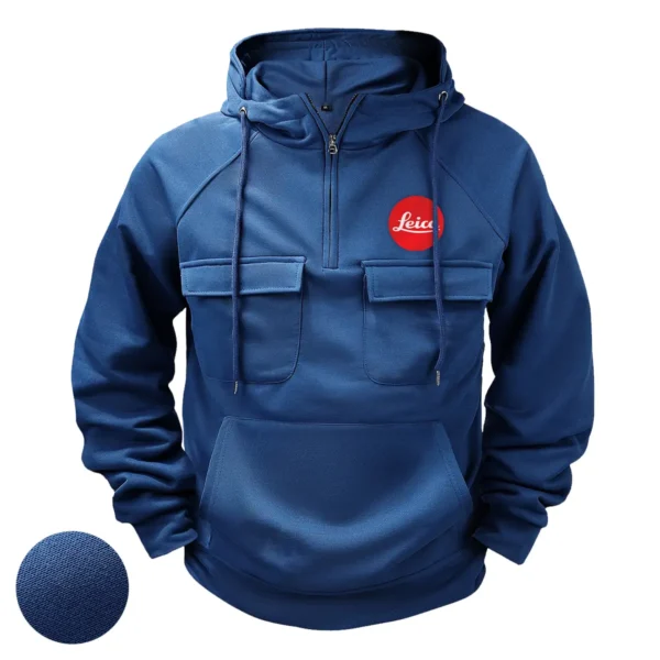 Leica Photography Gift For Photographers Tactical Quarter Zip Hoodie BLPV99240ALCQZH - DarkBlue - Image 2