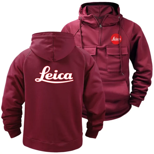 Leica Photography Gift For Photographers Tactical Quarter Zip Hoodie BLPV99240ALCQZH - WineRed
