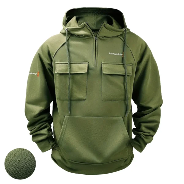 Blackmagic Design Photography Gift For Photographers Tactical Quarter Zip Hoodie BLNP1707240A1BMDQZH - ArmyGreen