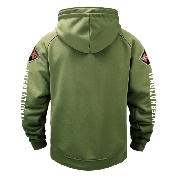 International Trucks Gift For Truckers Exclusive Logo Tactical Quarter Zip Hoodie BLT3225IT - ArmyGreen - Image 3