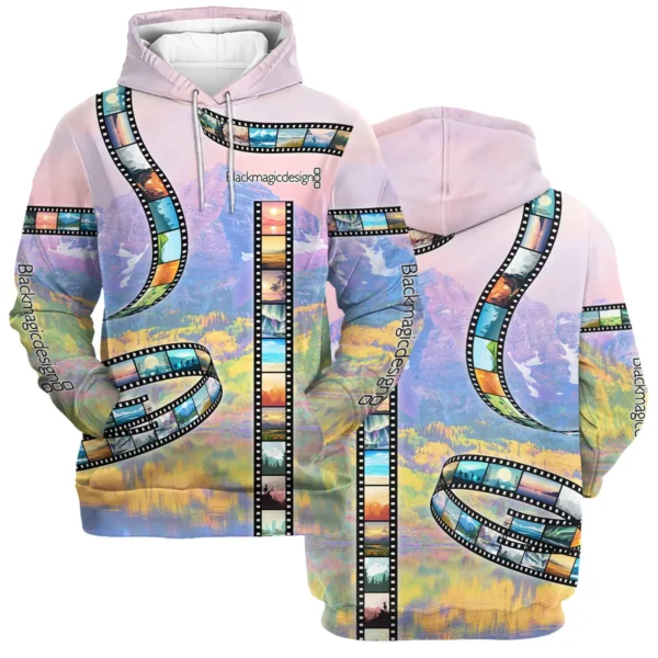 Film Reel Pattern Blackmagic Design Photography Gift For Photographers All Over Prints BL2910240A1BMD - Hoodie