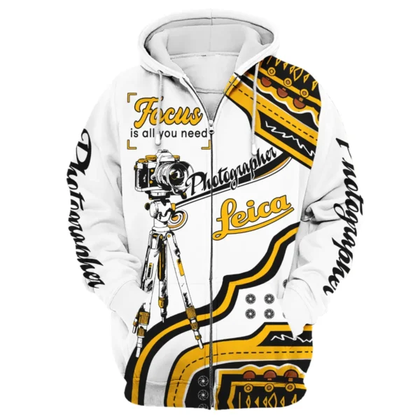 Focus Is All You Need Leica Photography Gift For Photographers All Over Prints BL2610240A1LC - Zipper Hoodie - Image 2