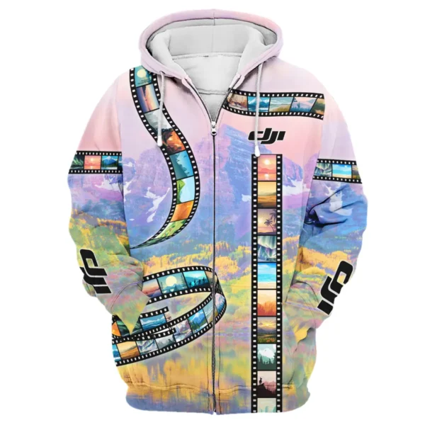 Film Reel Pattern DJI Photography Gift For Photographers All Over Prints BL2910240A1DJI - Zipper Hoodie - Image 2