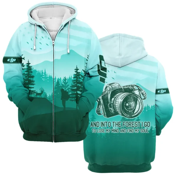 And Into The Forest I Go To Lose My Mind And Find My Soul DJI Photography Gift For Photographers All Over Prints BL2810240A1DJI - Zipper Hoodie