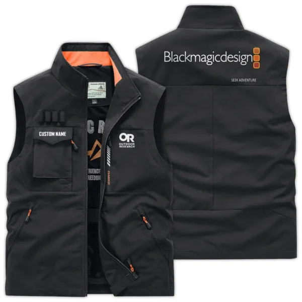 Outdoor Research x Blackmagic Design Gift For Photographers Outdoor Vest Lightweight Regular Fit BL2611240A6ORBMD - Black