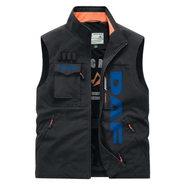 DAF Trucks Gift For Truckers Exclusive Logo Outdoor Vest BLT15225DAF - Black