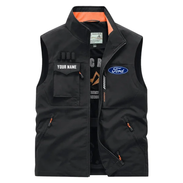 Ford Trucks Gift For Truckers Exclusive Logo Outdoor Vest BLT17225FT - Black
