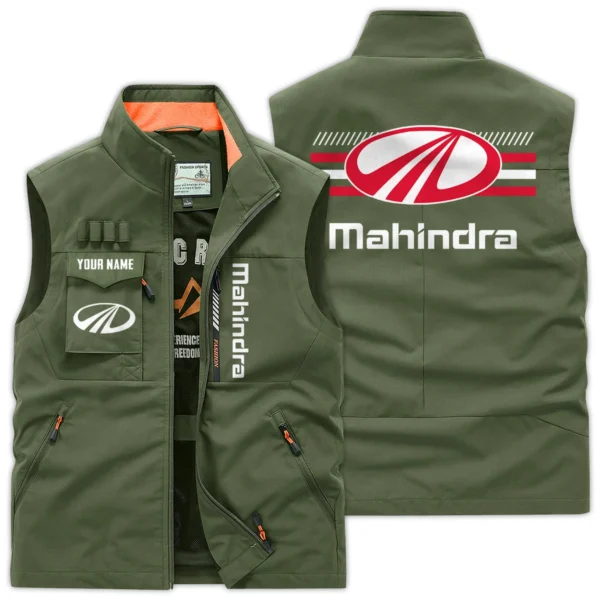Mahindra Gift For Truckers Exclusive Logo Outdoor Vest BLT14225MHD - ArmyGreen