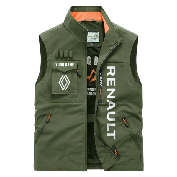 Renault Trucks Gift For Truckers Exclusive Logo Outdoor Vest BLT15225RT - ArmyGreen