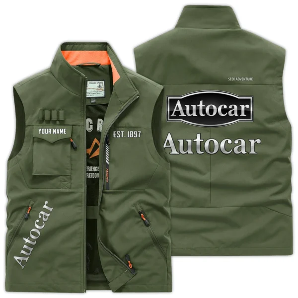 Autocar Trucks Gift For Truckers Exclusive Logo Outdoor Vest BLT16225ATC - ArmyGreen