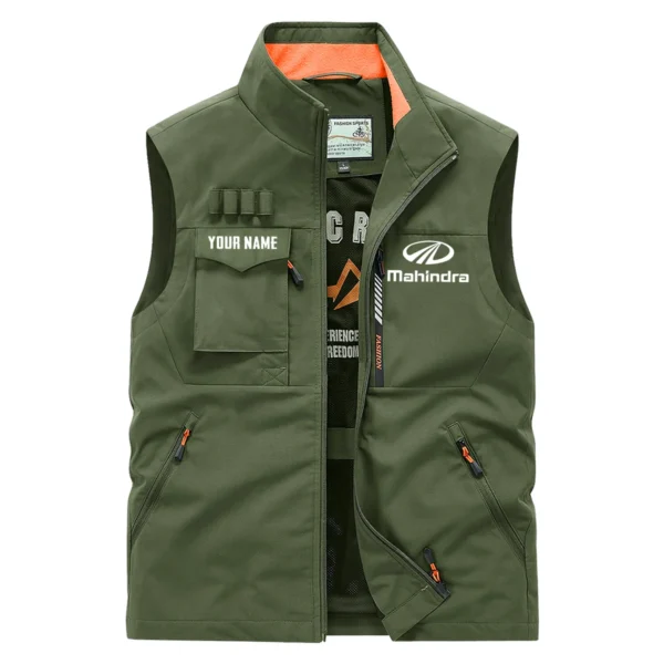 Mahindra Gift For Truckers Exclusive Logo Outdoor Vest BLT17225MHD - ArmyGreen