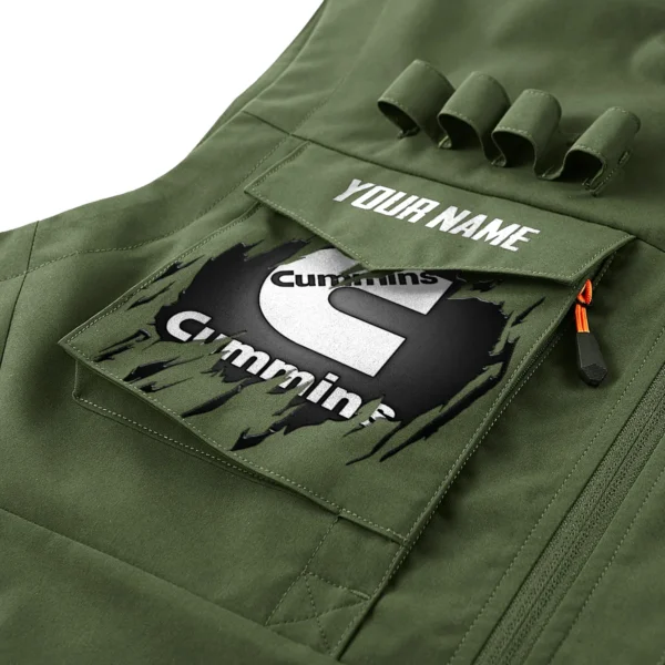 Cummins Gift For Truckers Exclusive Logo Outdoor Vest BLT4225CM - ArmyGreen - Image 2