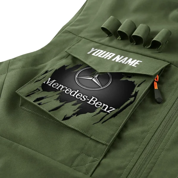 Mercedes-Benz Trucks Gift For Truckers Exclusive Logo Outdoor Vest BLT4225MB - ArmyGreen - Image 2