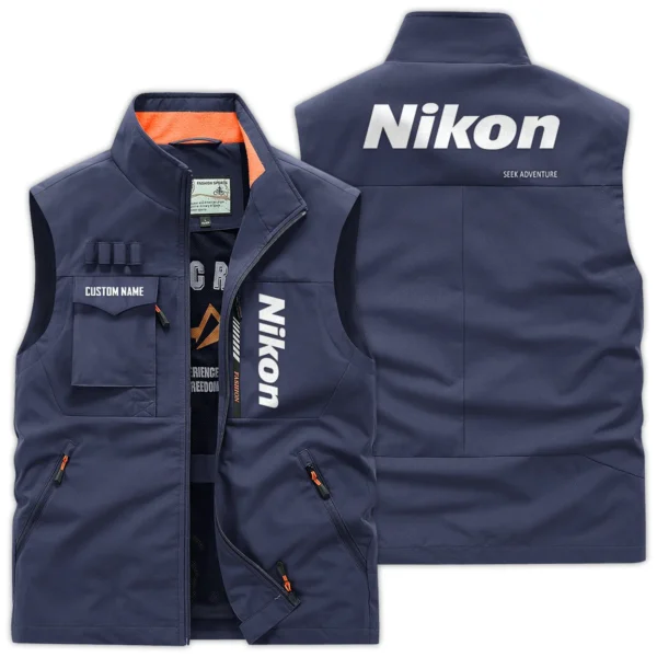 Nikon Photography Gift For Photographers Outdoor Vest BLPT212240A2NK - DarkBlue