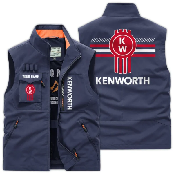 Kenworth Gift For Truckers Exclusive Logo Outdoor Vest BLT14225KW - DarkBlue