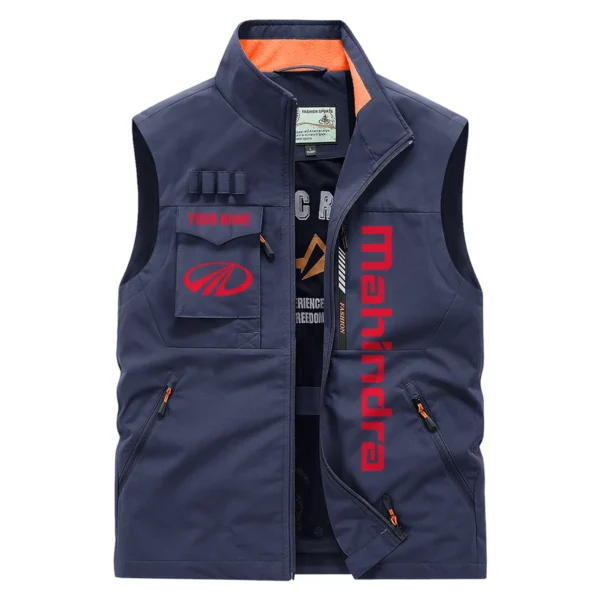 Mahindra Gift For Truckers Exclusive Logo Outdoor Vest BLT15225MHD - DarkBlue