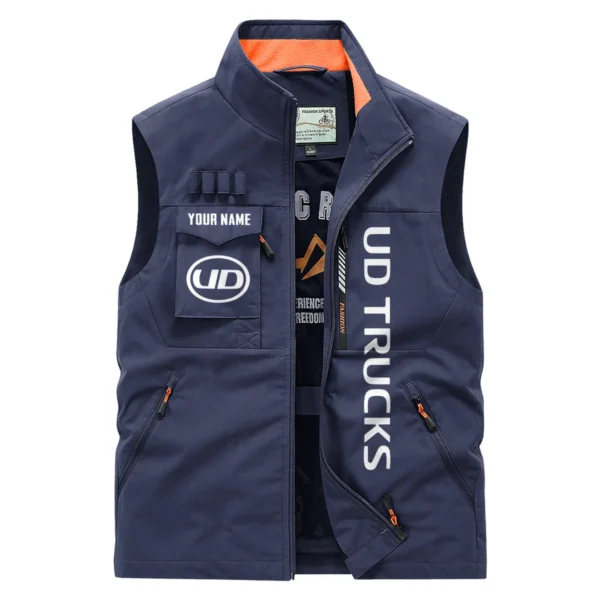 UD Trucks Gift For Truckers Exclusive Logo Outdoor Vest BLT15225UD - DarkBlue
