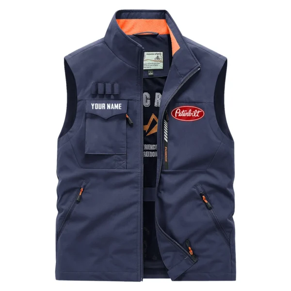 Peterbilt Gift For Truckers Exclusive Logo Outdoor Vest BLT17225PTB - DarkBlue