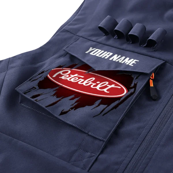 Peterbilt Gift For Truckers Exclusive Logo Outdoor Vest BLT4225PTB - DarkBlue - Image 2