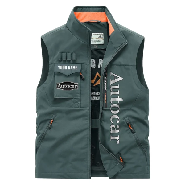 Autocar Trucks Gift For Truckers Exclusive Logo Outdoor Vest BLT15225ATC - BeanGreen