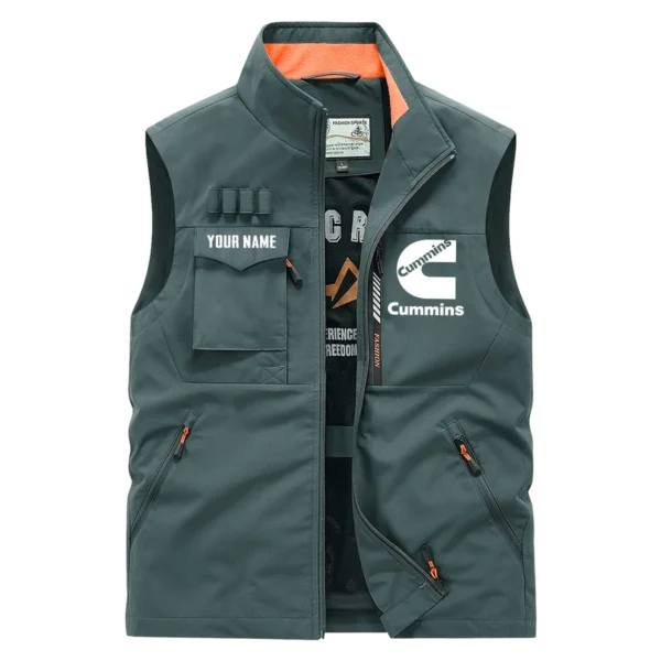 Cummins Gift For Truckers Exclusive Logo Outdoor Vest BLT17225CM - BeanGreen