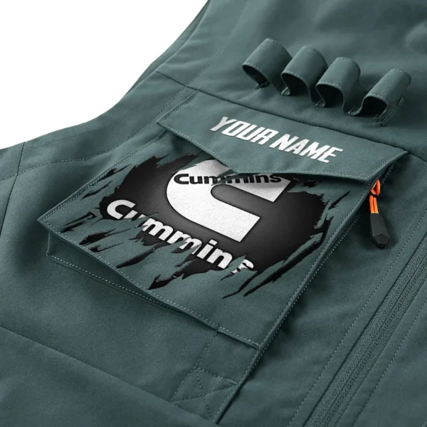 Cummins Gift For Truckers Exclusive Logo Outdoor Vest BLT4225CM - BeanGreen - Image 2