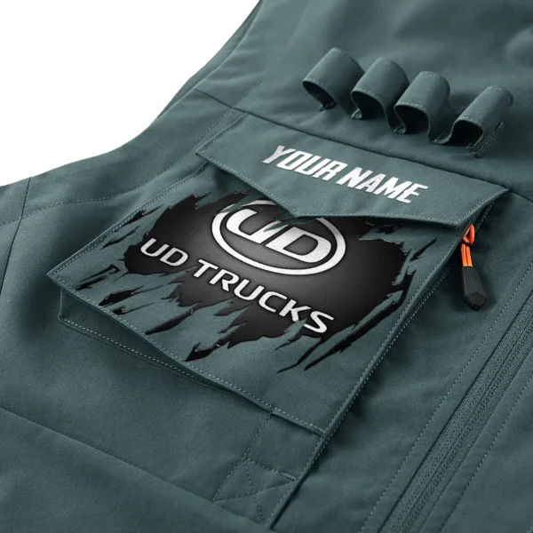 UD Trucks Gift For Truckers Exclusive Logo Outdoor Vest BLT4225UD - BeanGreen - Image 2