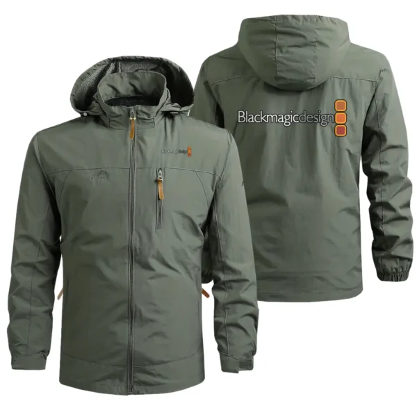 Blackmagic Design Photography Gift For Photographers Waterproof Outdoor Jacket BLPV99240ABMDWOJ - ArmyGreen