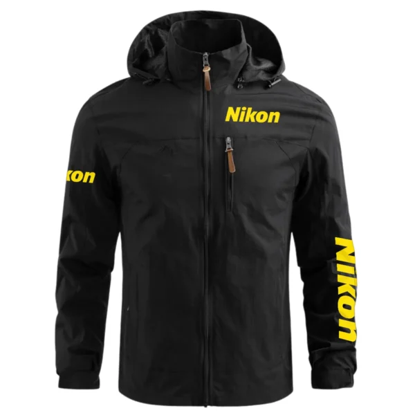 Nikon Photography Gift For Photographers Waterproof Outdoor Jacket BLPT1410240A1NK1WOJ - Black