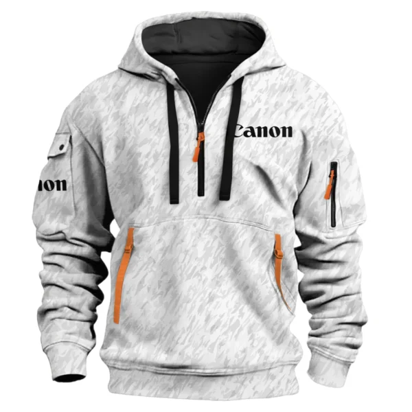 Canon Photography Videography Exclusive Logo Fashion Hoodie Half Zipper BLPT10225CN - Color 72