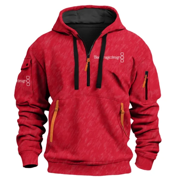 Blackmagic Design Photography Videography Exclusive Logo Fashion Hoodie Half Zipper BLPT10225BMD - Color 1