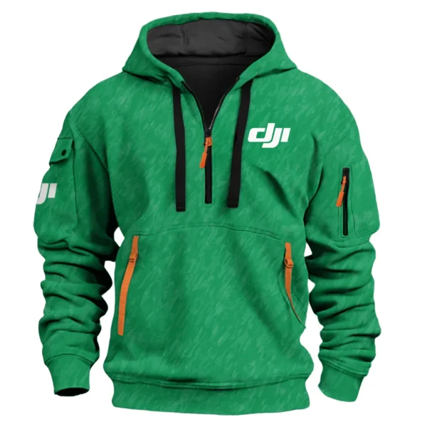 DJI Photography Videography Exclusive Logo Fashion Hoodie Half Zipper BLPT10225DJI - Color 25