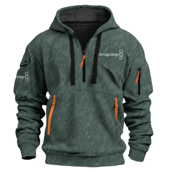 Blackmagic Design Photography Videography Exclusive Logo Fashion Hoodie Half Zipper BLPT10225BMD - Color 38