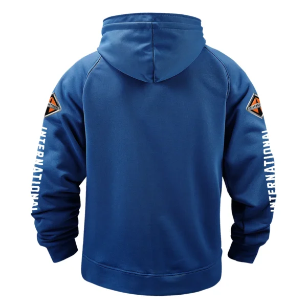 International Trucks Gift For Truckers Exclusive Logo Tactical Quarter Zip Hoodie BLT3225IT - DarkBlue - Image 3